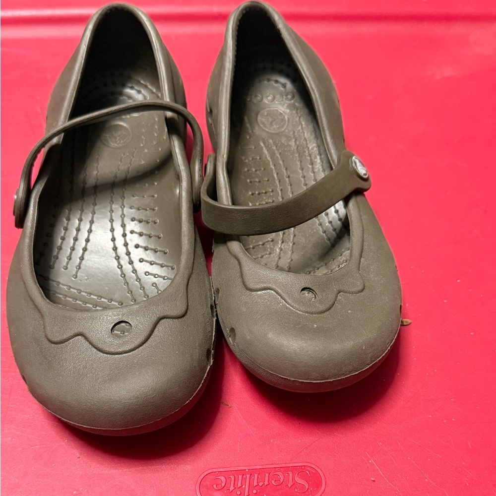 CROCS Kids Brown Mary Jane Sandal Shoes